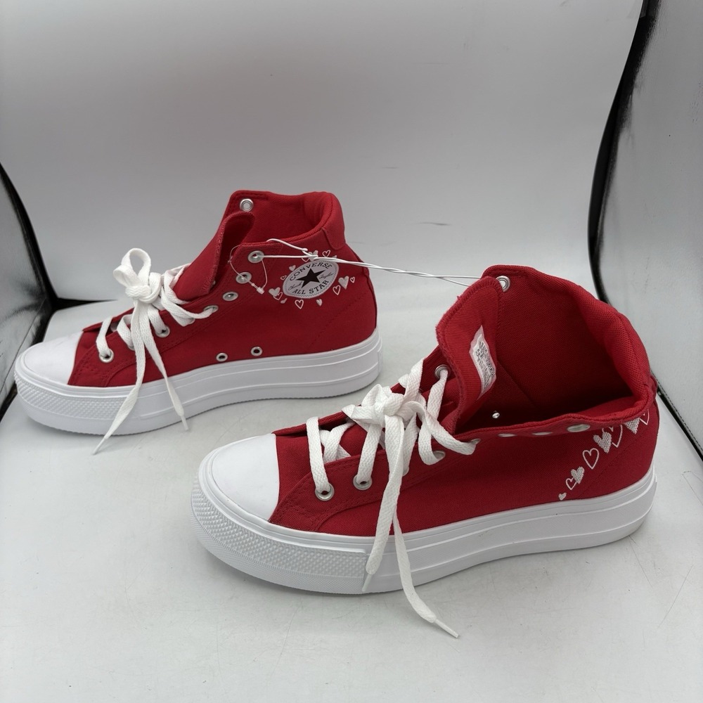 Converse Shoes Womens Size11 Chuck Taylor All Star Move Red Heart Sneakers - Picture 8 of 9